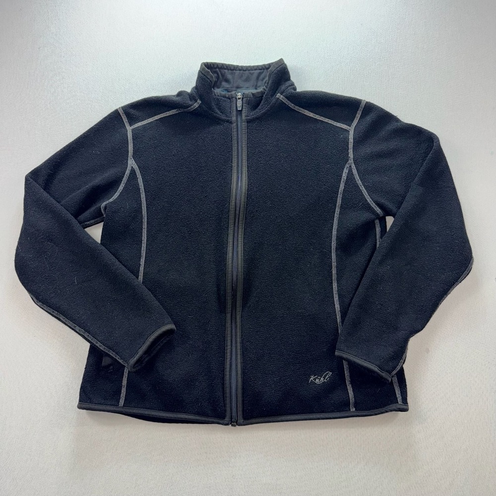 KÜHL Alfpaca Fleece Full Zip Jacket Black Women's Size XL